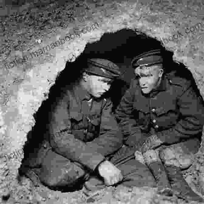 A Black And White Photograph Of A Group Of Soldiers Huddled Together In A Trench, Their Faces Obscured By Shadows The Collected Poems Of Isaac Rosenberg