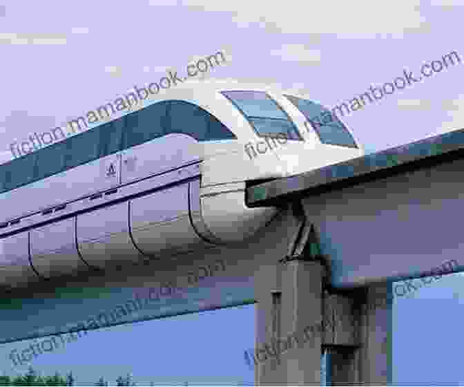 A Sleek, Gravity Defying Maglev Train, Suspended Above Its Tracks Through Magnetic Levitation. Flights Of Fancy: Defying Gravity By Design And Evolution