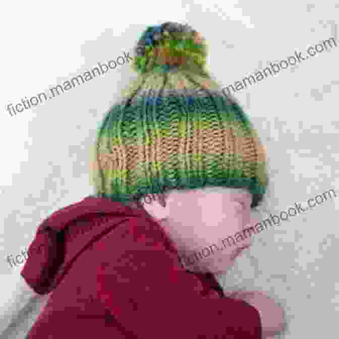 A Tiny Baby Wearing A Knitted Ribbed Hat Knitting Pattern: Premature To Newborn Baby Ribbed Hat