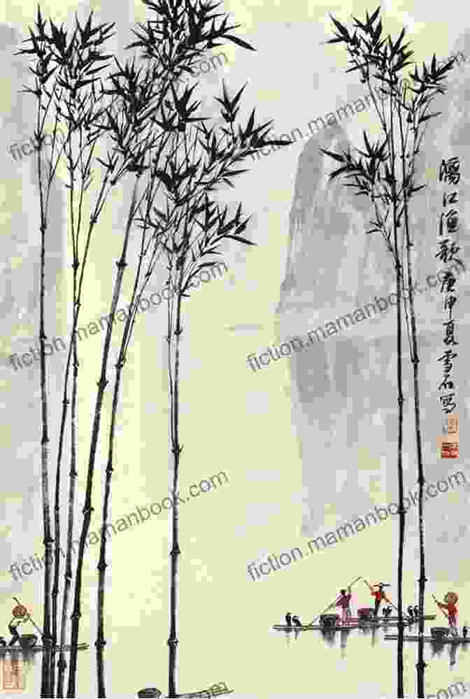 A Traditional Chinese Painting Depicting A Bamboo Pavilion Situated On A Secluded Hillside, Its Delicate Strokes And Vibrant Colors Capturing The Essence Of The Natural Surroundings. Bamboo Pavilion: Chinese Poems And Paintings
