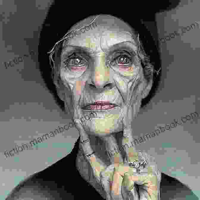 Granny Weatherwax, A Stern, White Haired Old Woman With A Pointed Hat And A Long Staff, Exuding An Aura Of Authority And Wisdom. Wyrd Sisters: A Novel Of Discworld