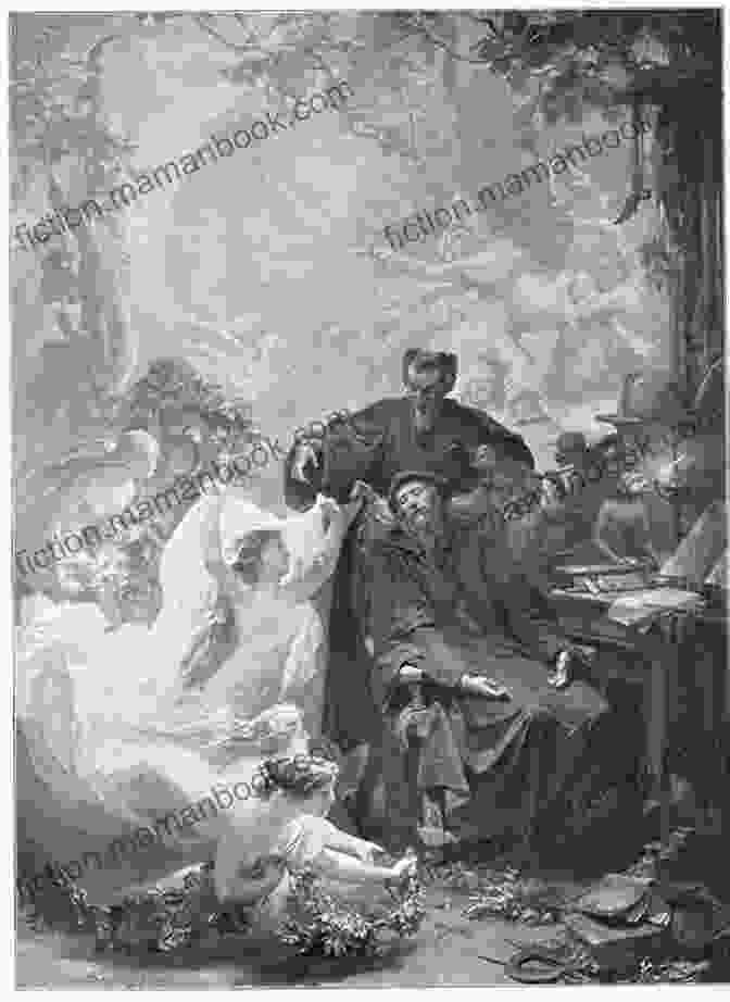 Illustration By August Von Kreling For Faust Part I, Depicting Faust In His Study With Mephistopheles Faust Part I With Illustrations By August Von Kreling