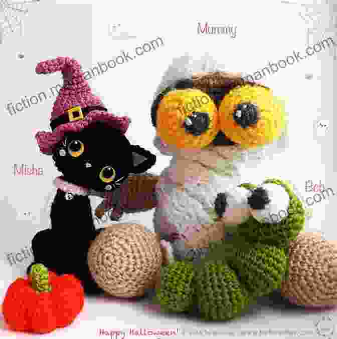 Image Of A Striped Amigurumi Boo, Crocheted In Orange, Black, And White Yarn, Giving It A Festive Halloween Look. Cute Ghosts Crochet Guide: Amigurumi Boo Tutorials For Halloween: Boo Crochet Ideas