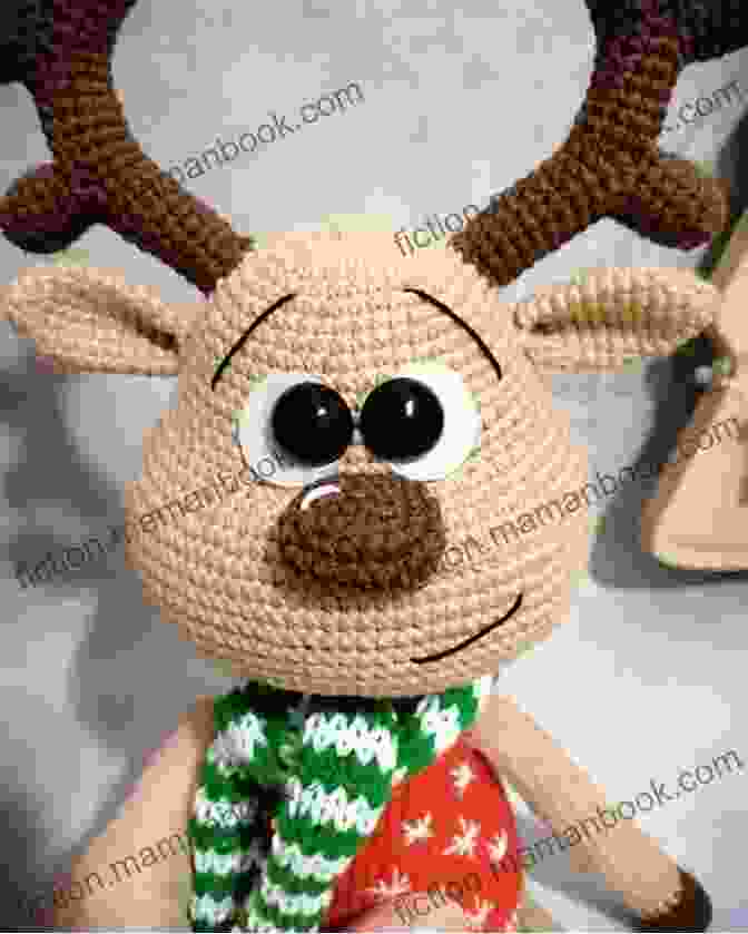 Russ The Reindeer Crochet Pattern, Wrapped In A Scarf Russ The Reindeer: Crochet Pattern