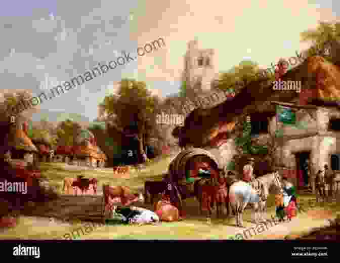 Scene Depicting A Medieval Village With Thatched Roof Houses And Horse Drawn Carts Lady Anne: A Chronicle In Verse