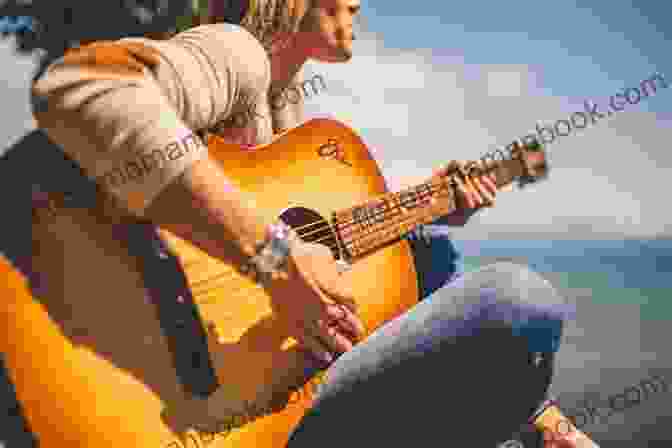 Woman Playing Guitar By A Lake, Symbolizing The Power Of Music In Love Unplugged: A Rockstar Romance (Unplugged #1)